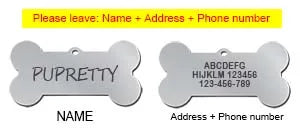 Pet ID Tag Personalized Free Engraved Keychain for Cat Puppy Dog Tag Pendant Keyring Bone Paw Bone Pet Accessories