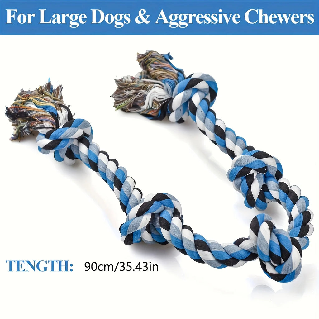 1pc Heavy-Duty Dog Rope Toy with Teeth Cleaning & Chewing - Extra Long Rope -Durable Chew Toy for Teeth Cleaning dog accessories