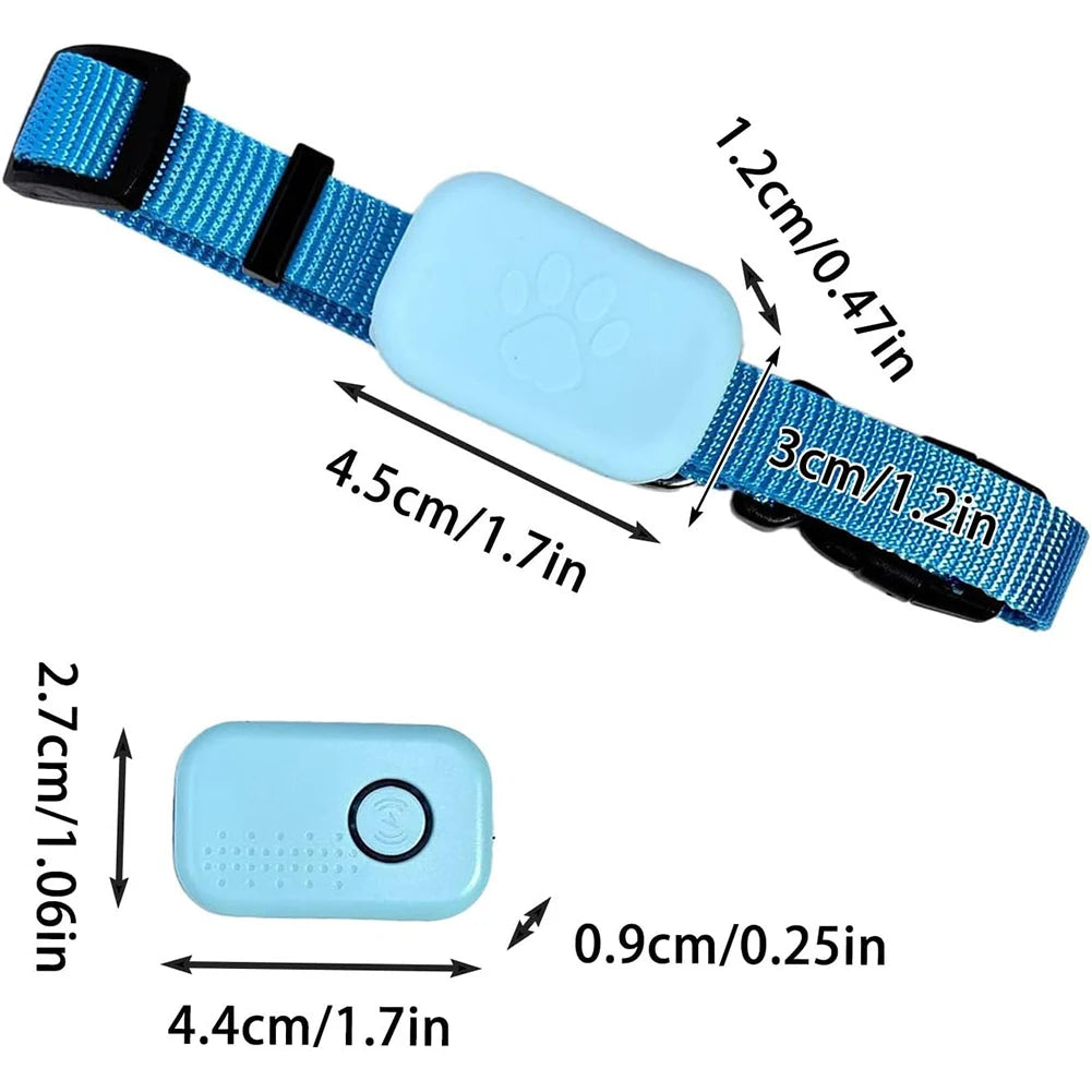 Waterproof Pet GPS Tracker Dog & Cat Locator with Adjustable Collar Dogs Anti Lost Tracker for iOS/Android Remote Global Locator